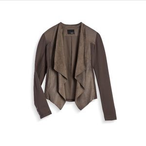Edyson Maisha Ponte Faux Leather Moto Jacket